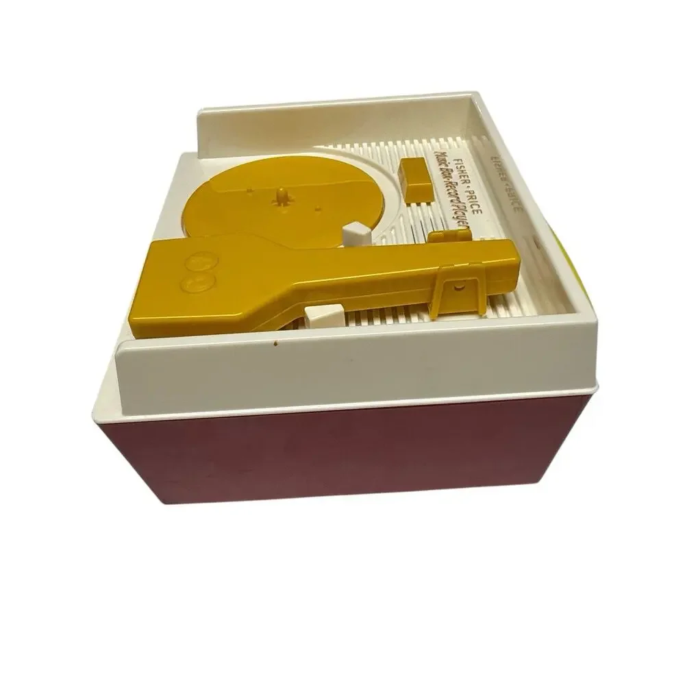 Fisher Price Record Player Music Box Toy w 3 Records‎ Working Vintage Style